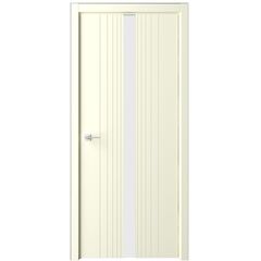 Купить Межкомнатная дверь эмаль Геометрия 8 слоновая кость стекло белое