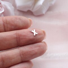 Буква X родий, 8 мм, 1 шт, П776