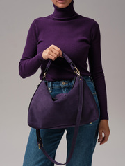 Замшевая сумка на плечо Deboro 30900 виноград