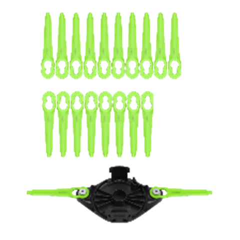 GREENWORKS Нож пластиковый 20 шт с диском для двухсторонней установки для триммера (2963607)