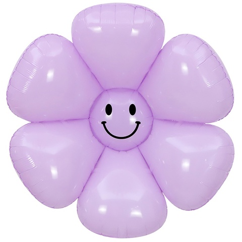 К Фигура, Цветок, Ромашка Смайл, Сиреневый, 43''/109 см, 1 шт.