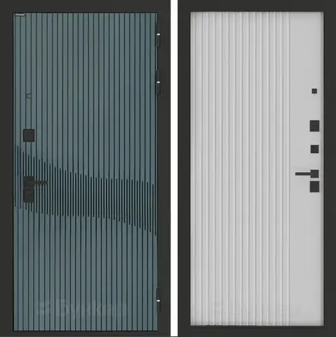Входная металлическая дверь Бункер BN-13 Веллюто верде / Хомс Белый софт рельеф