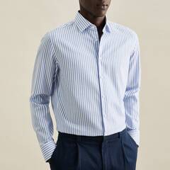 Сорочка мужская Seidensticker Shaped Fit 01.843550-13 в синюю полоску