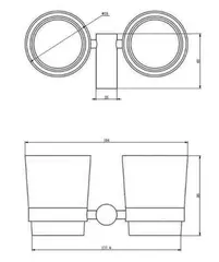 Подстаканник двойной HAIBA HB8408-7 черный