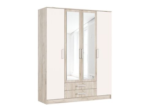 С/Г Мартина Шкаф для одежды 4-дверный (Кашемир, Дуб Крафт серый)