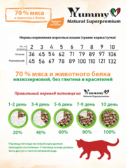 Yummy Linea сухой корм для стерилизованных кошек (индейка) 300 гр