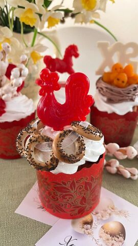 Мини-куличи детские с цукатами 7см