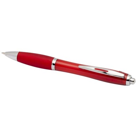 Шариковая ручка Nash из пластмассы, переработанной по стандарту RCS, с цветными корпусом и рукояткой (черные чернила)