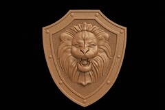 Силиконовый молд № 452 Щит лев