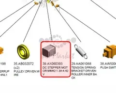 Шаговый мотор постоянного тока 42.1мм 1.3А 4.42В Ricoh 8100 AX060393