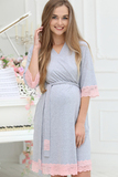 Халат для беременных 09959 серый