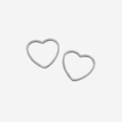 Подвеска-коннектор "Сердце", 18*20мм, сталь