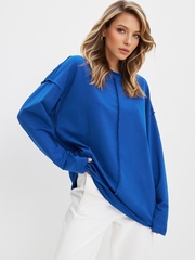 Свободный легкий свитшот со швами наружу