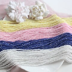 Цирконий кубический (фианит) граненый, синий, 3 мм нить, К075