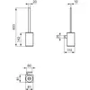 Ideal Standard T4494GN CONCA Туалетная щетка с держателем, для настенного монтажа, квадратный дизайн (290733)