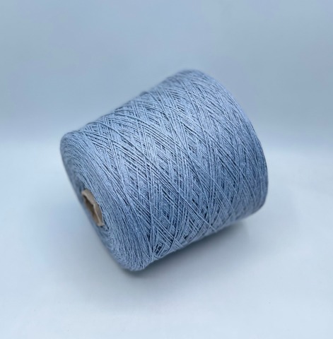 Бобинная пряжа (пр.Италия), art-Loose , 380м/100гр, 70%Хлопок 20%Полиамид 10%Кашемир , цвет-Пыльно-голубой,арт.33411