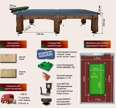 Бильярдный стол для русской пирамиды 