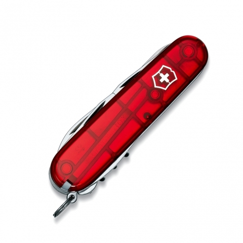 Нож перочинный Victorinox Climber 91мм 14 функций прозрачный красный (1.3703.T)