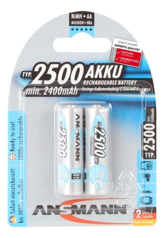 Аккумулятор АА/NiMH ANSMANN MaxE 1.2V 2500mAh