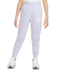 Детские теннисные штаны Nike Sportswear Club French Terry High Waist Pant - oxygen purple/white