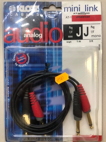 KLOTZ AT-JJ0100 - Соединительный аудио кабель Twincable