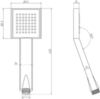 Aquanet 245423 AF210-81S-S Aquanet Steel, душевая лейка Square, пластик, сталь, сатин (245423)