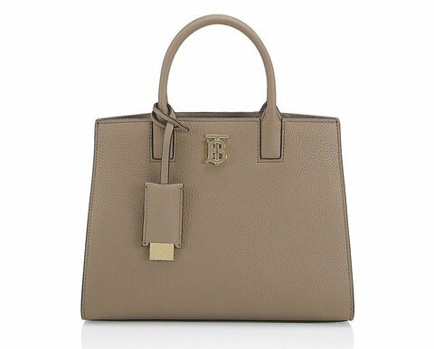 Кожаная сумка Burberry Mini Frances бежевый