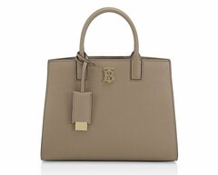 Кожаная сумка Burberry Mini Frances бежевый