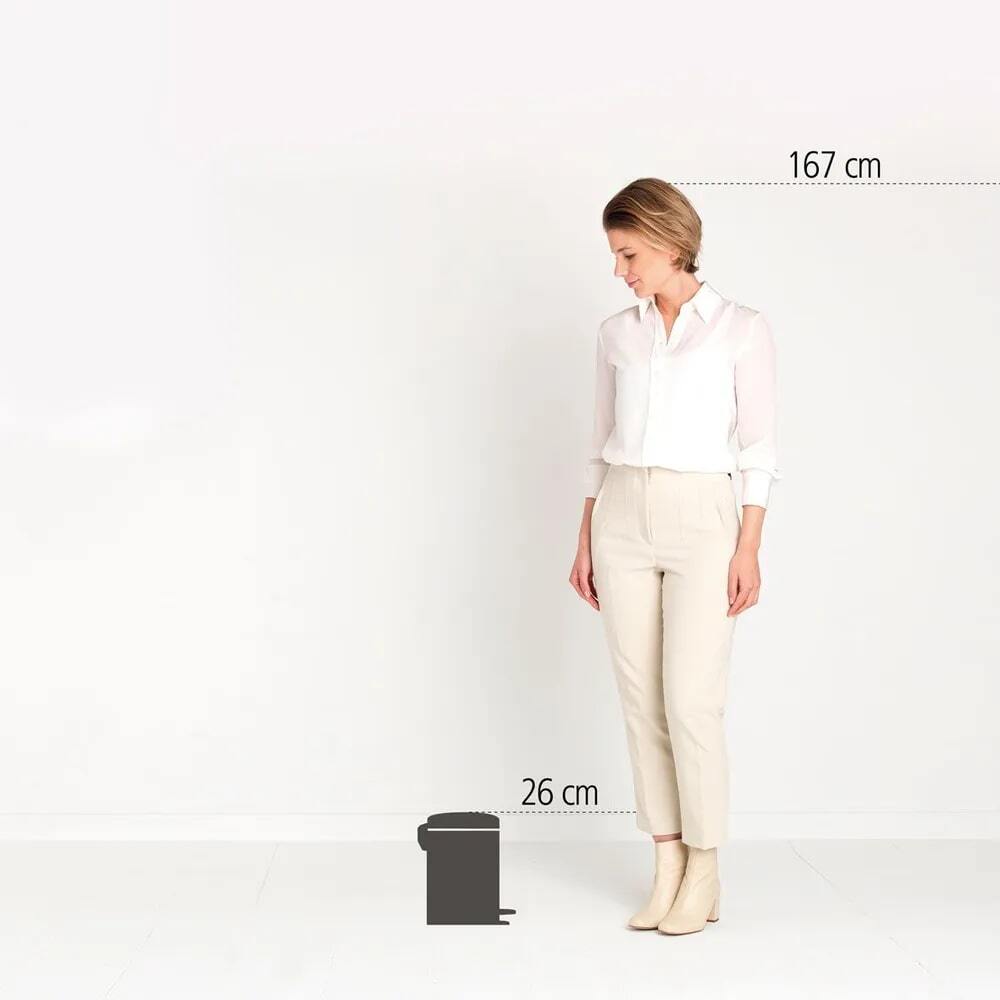 Мусорный бак newIcon с педалью (5 л), Темно-серый, арт. 233463 - фото 4