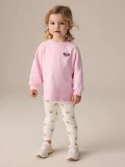 Толстовка и легинсы в комплекте для девочки Next E51-364, Розовый, Кремовый
