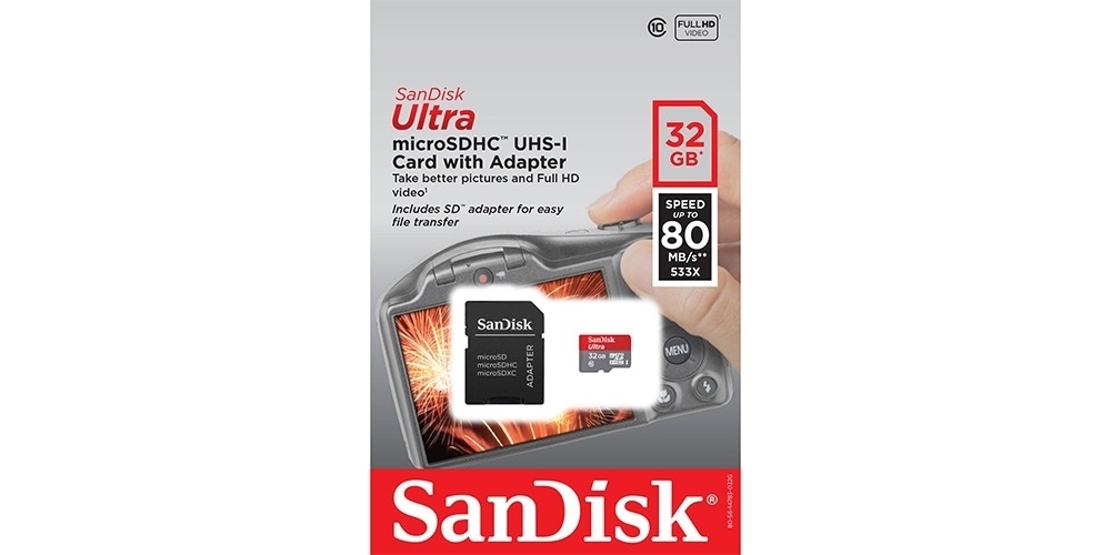Карта памяти microSDHC 32GB SanDisk Ultra UHS-I U1