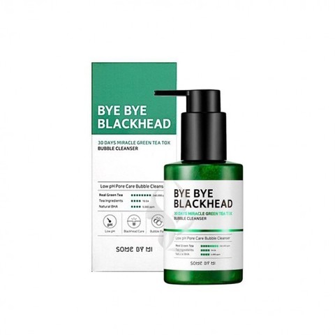 Some By Mi Bye Bye Blackhead 30 Days Miracle Green Tea Tox Bubble Cleanser маска-пенка от черных точек