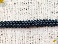 Тесьма Шанель плетеная, ш. 12 мм, тёмно-синий