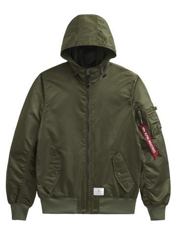 Бомбер Alpha Industries L-2B Hooded Gen II Green (Зелёный)