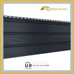 Софит Ю-Пласт Без перфорации  Графитовый 0,3м*3м
