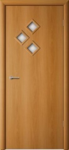 Дверь Сибирь Профиль Стрела, цвет миланский орех, остекленная