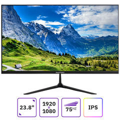 Монитор Mastero 23.8'' S2422HN, FHD, IPS, 75Гц, чёрный, 4мс, 5000:1, 300 Кд/м2, VGA, HDMI