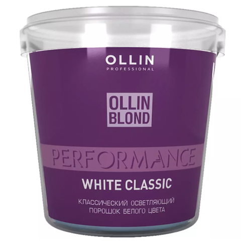 OLLIN blond performance white classic классический осветляющий порошок белого цвета 500г/ white blond powder