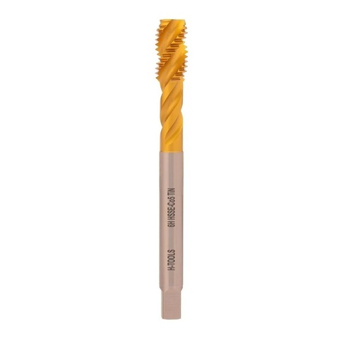 Метчик М12х0,75 (Машинный, винт.) DIN374 HSSE-TiN 6h C/2-3P R45 100мм a=7,0 H-Tools 513X01-D2-0124