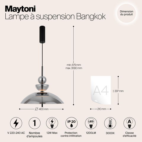Подвесной светильник Maytoni Bangkok MOD185PL-L6B3K6