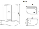 Душевая кабина Timo Standart 110*85*220  (T-1110R)