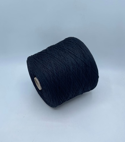 Бобинная пряжа (пр.Италия), art.Cotone, 350м/100 гр. 100%Хлопок, цвет-Темно-синий , арт.34863
