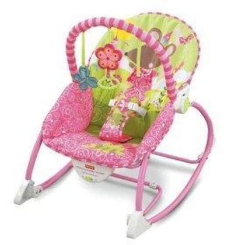 Fisher Price Розовое кресло-качалка для девочек (до 18 кг) (W5537)