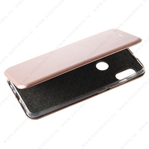 Чехол-книжка для Xiaomi Redmi Note 5 Pro - book case книжка розовое золото