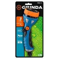GRINDA XM-7, 7 режимов, металлический с TPR, поливочный пистолет, PROLine (429150)