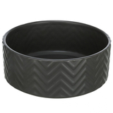 Миска керамическая для собак Trixie керамика, чёрная, 0.9 л/16 см