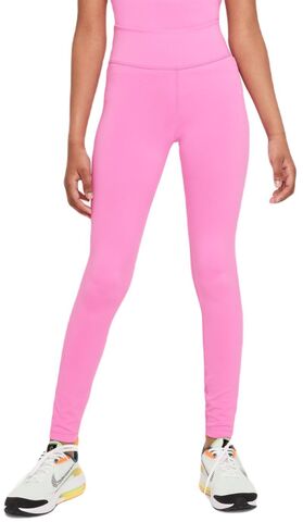 Спортивные брюки для девочки Nike Girls Dri-Fit One Legging - playful pink/white