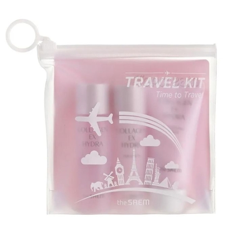 The Saem Collagen EX Hydra Travel Kit Набор уходовый дорожный (тонер, эмульсия, пенка)