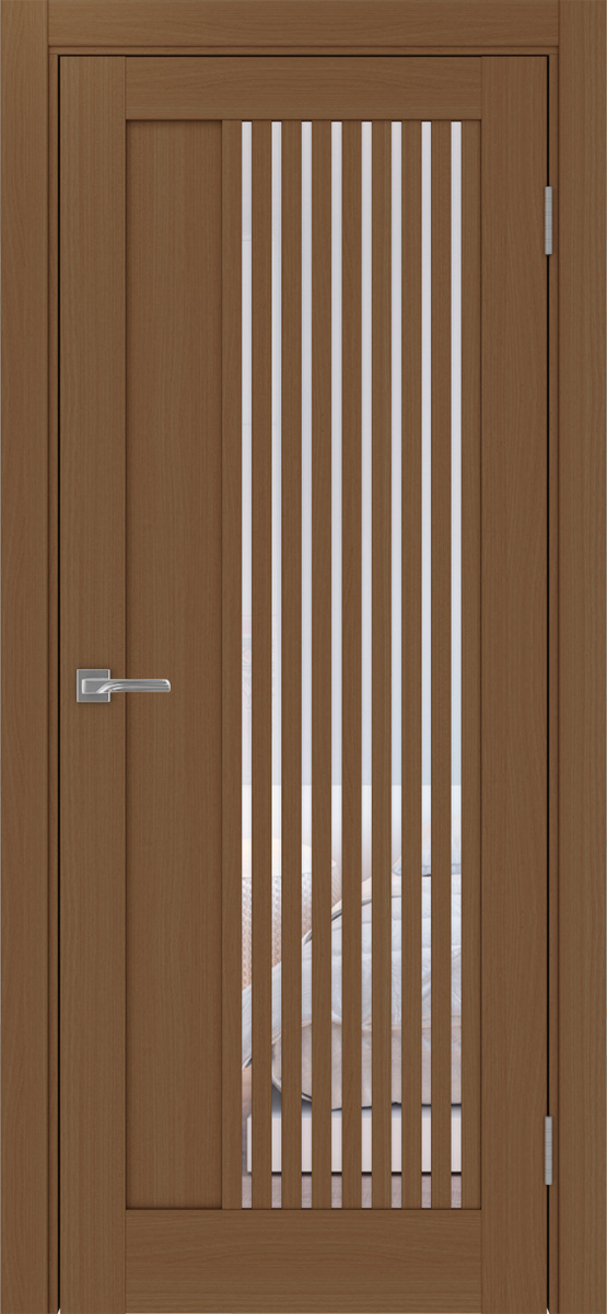 Дверь межкомнатная Оптима Порте Турин 544.12, цвет орех, экошпон, стекло прозрачное