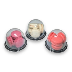 Упаковка купольной формы ПЭТ 110*82 мм (Чёрным дном) (крышка+дно), 390шт